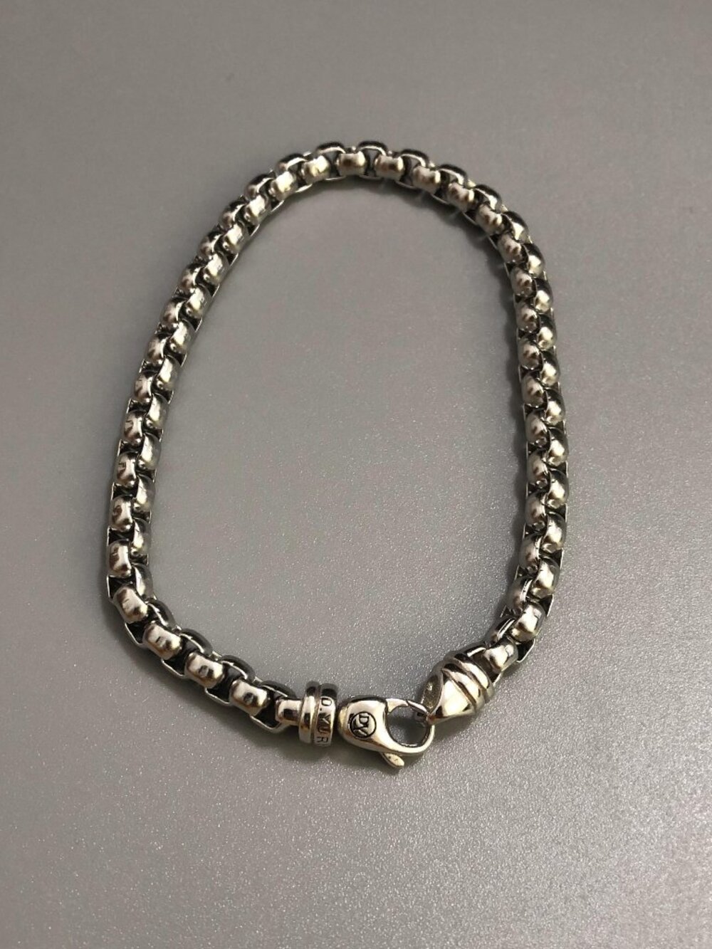 David Yurman Bel Aire Box Chain Bracelet Sterling Silver, 3.6mm, 23cm - Picture 3 of 7